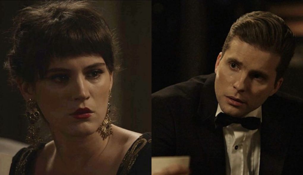 Clara (Bianca Bin) e Patrick (Thiago Fragoso) de O Outro Lado do Paraiso