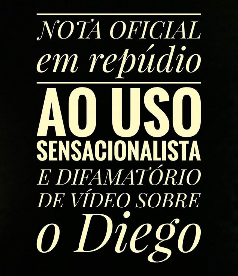 Família de Diego se pronuncia sobre vídeo polêmico (Reprodução: Instagram)