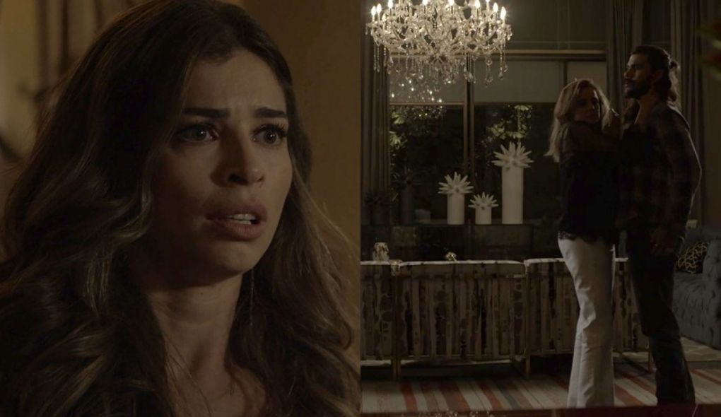 Livia (Grazi Massafera), Mariano (Juliano Cazarre) e Sophia (Marieta Severo) de O Outro Lado do Paraiso