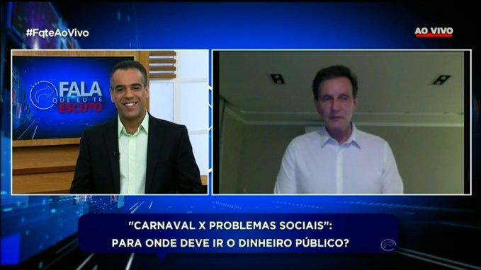 Marcelo Crivella, prefeito do Rio, participa do Fala Que Te Escuto da Record