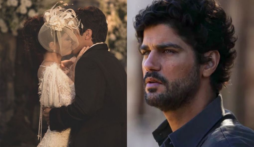 Maria Vitoria (Vitoria Strada), Vicente (Bruno Ferrari) e Inacio (Bruno Cabrerizo) de Tempo de Amar