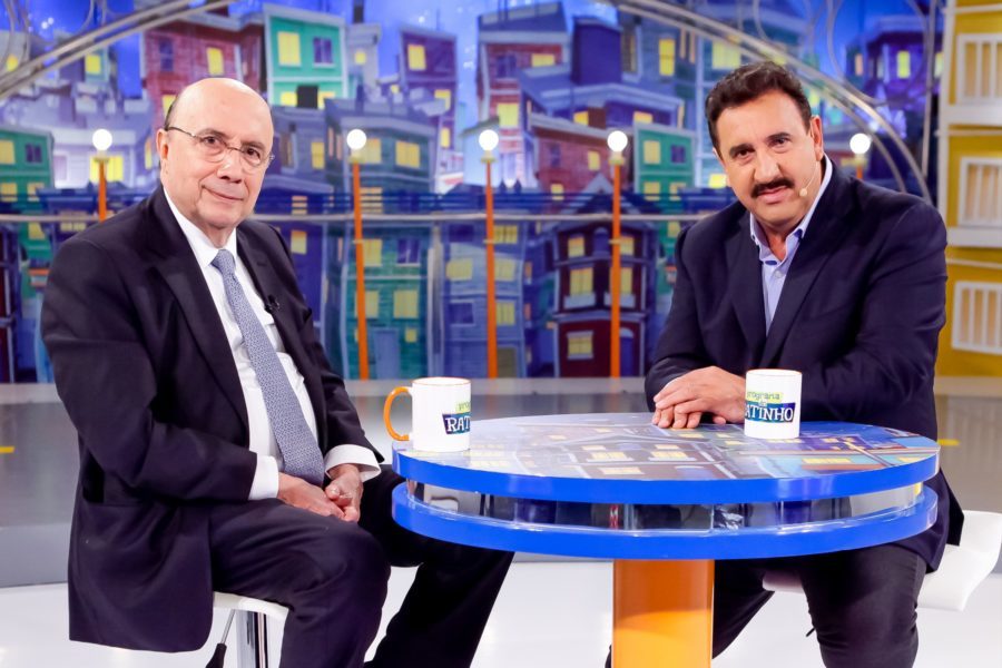 Ministro Henrique Meirelles e Ratinho no Programa do Ratinho