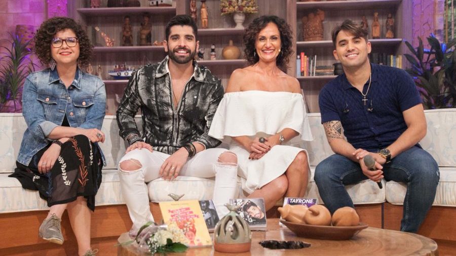 Roberta Campos, João Gabriel e Tayrone com Faa Morena no Rimo Brasil