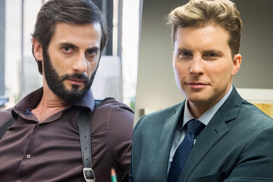 Vinícius (Flávio Tolezani) e Patrick (Thiago Fragoso) em O Outro Lado do Paraíso (Divulgação/Globo)