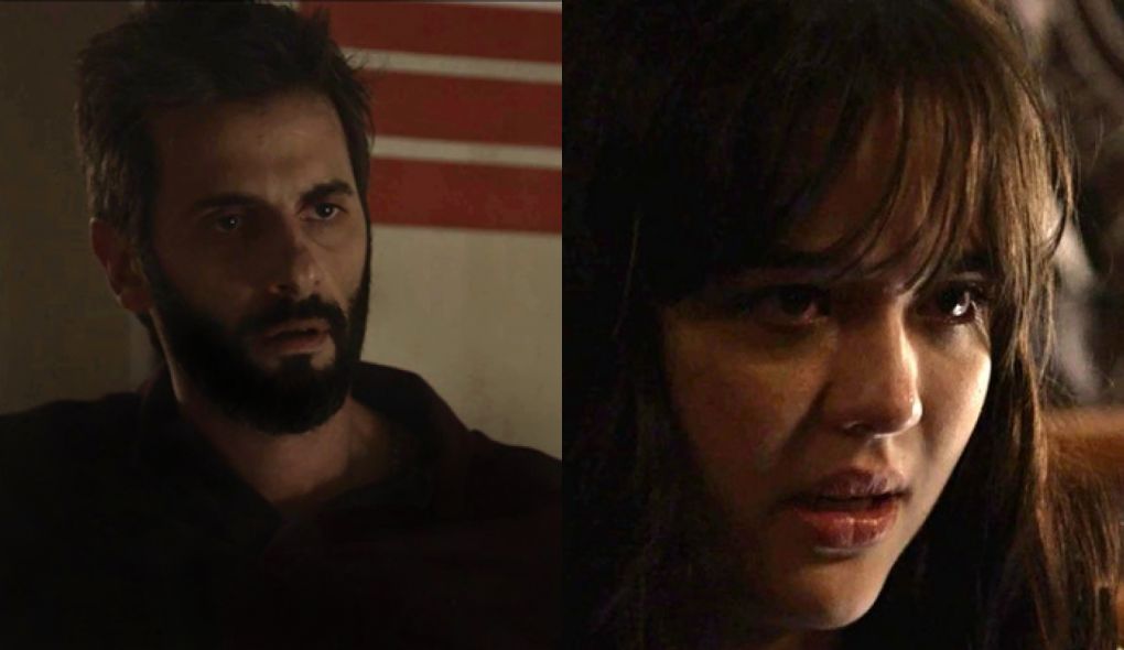 Vinicius (Flavio Tolezani) e Laura (Bella Piero) de O Outro Lado do Paraiso