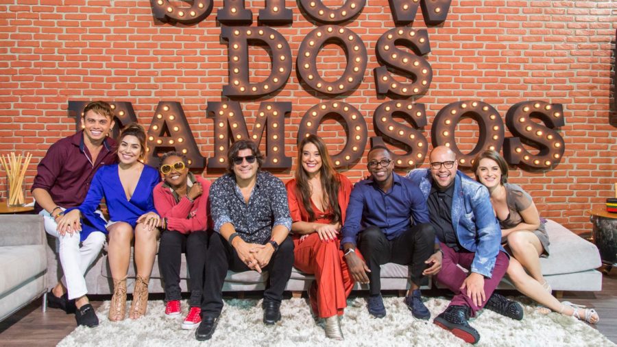 Elenco da segunda temporada do 'Show dos Famosos' reunido: Silvero Pereira, Naiara Azevedo, Sandra de Sá, Paulo Ricardo, Helga Nemeczyk, Mumuzinho, Tiago Abravanel e Alessandra Maestrini