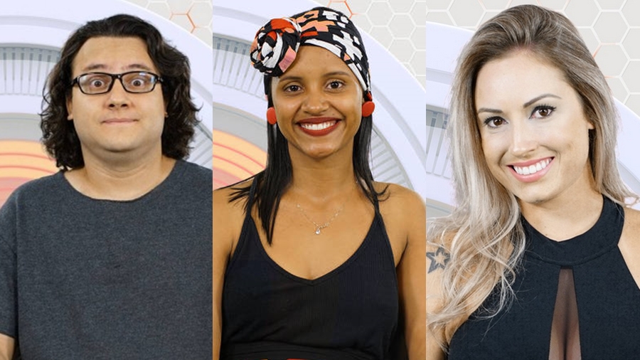 Diego, Gleici e Jéssica foram masi um paredão no BBB18 (Reprodução: TV Globo)