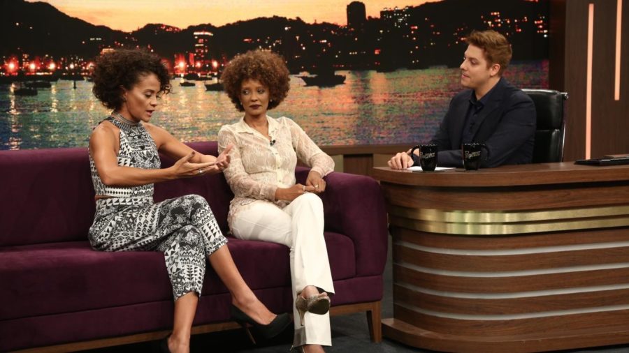 Aline Borges e Isabel Fillardis no Programa do Porchat