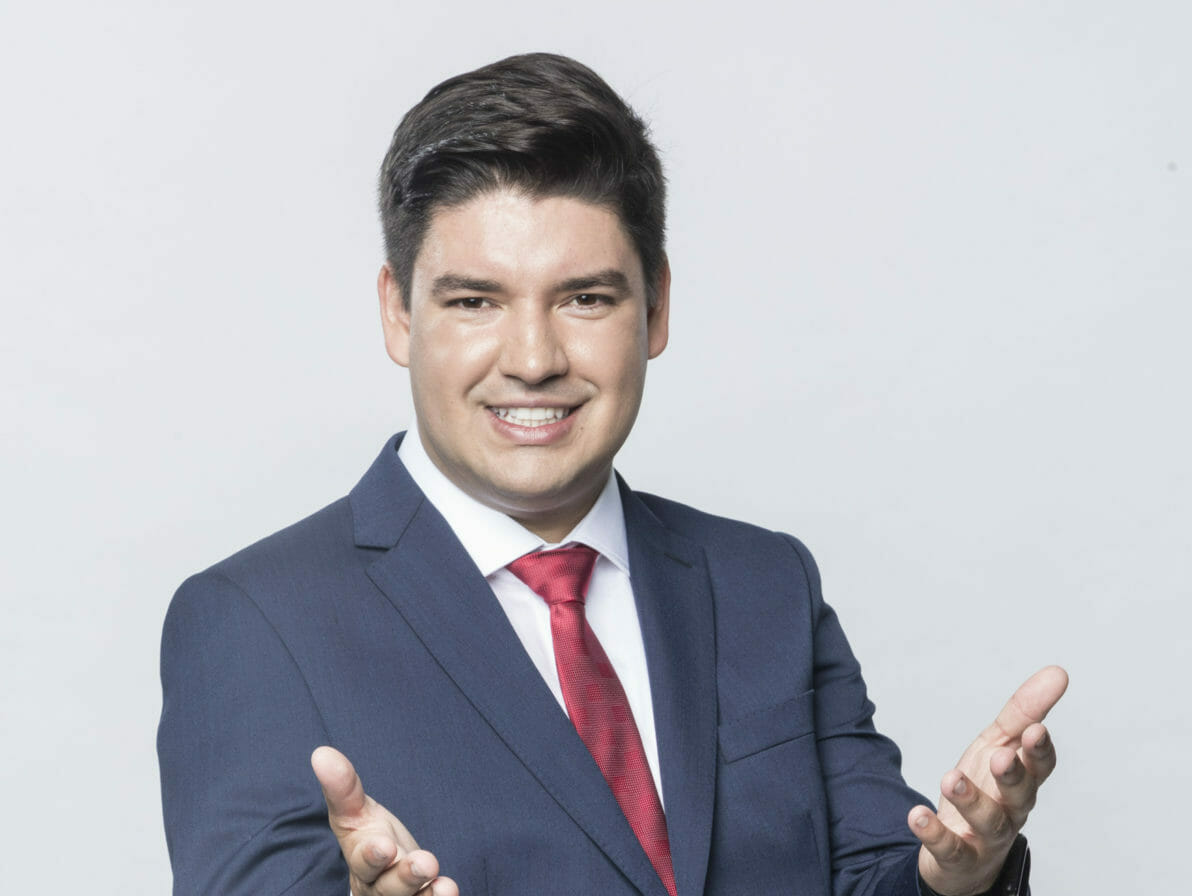 Bruno Peruka no Domingo Espetacular (Edu Moraes/Record TV)