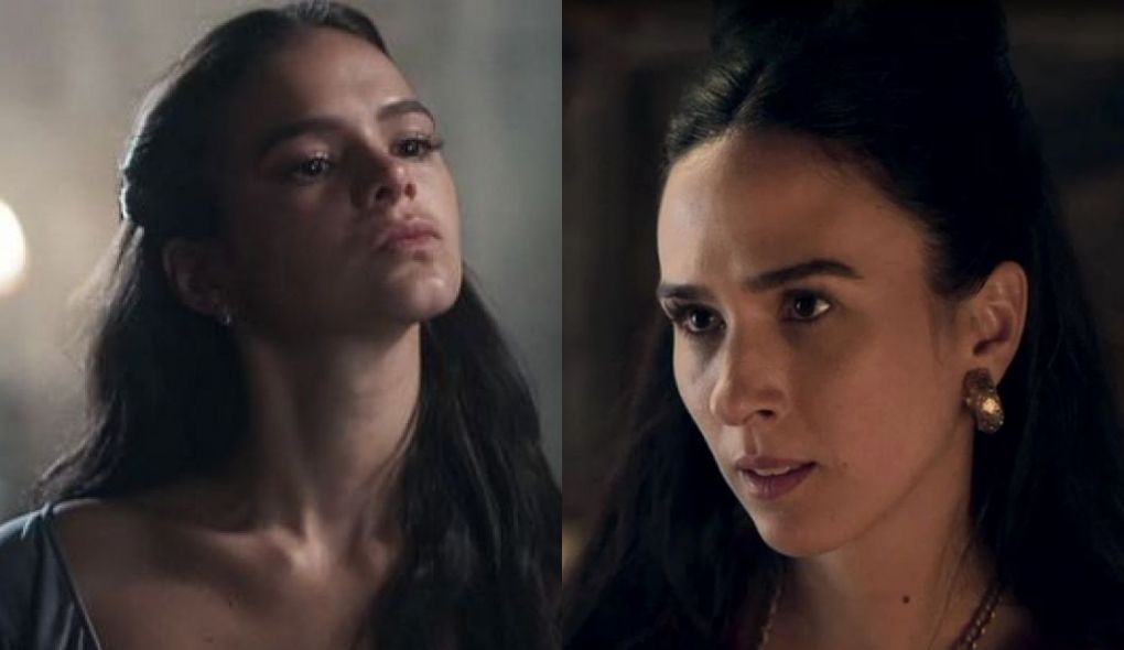Catarina (Bruna Marquezine) e Lucrecia (Tata Werneck) de Deus Salve o Rei