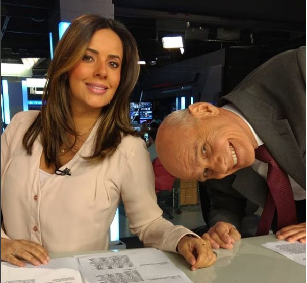 Paloma Tocci e Ricardo Boechat apresentam o Jornal da Band (Reprodução: Instagram)