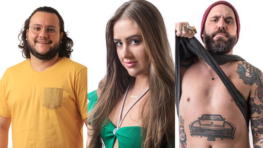 Diego, Patrícia e Caruso disputam o paredão (Reprodução: TV Globo)