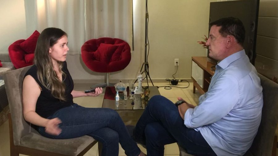 Lidiane Leite e Roberto Cabrini no Conexão Repórter