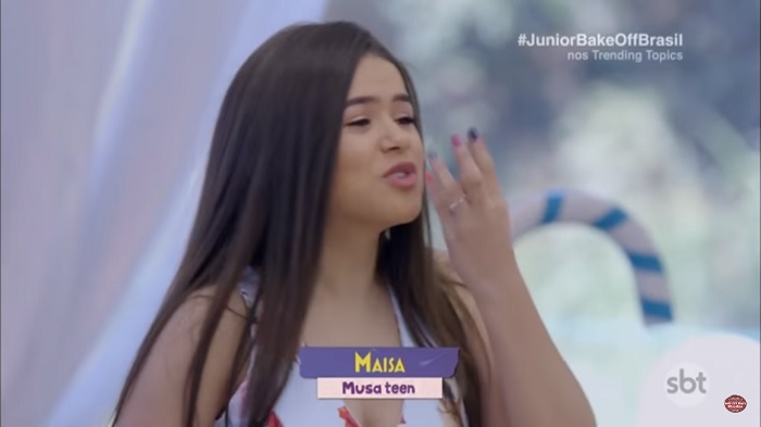 Maísa na final do Junior Bake Off Brasil no último sábado