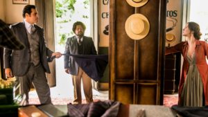 Elisabeta (Nathalia Dill) e Darcy (Thiago Lacerda) (Divulgação/ TV Globo)
