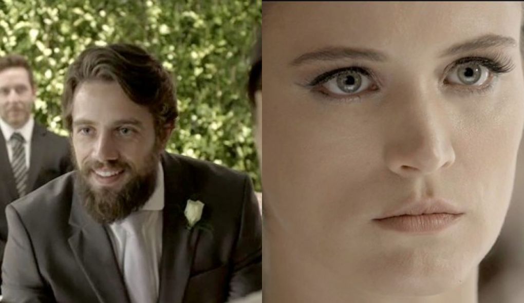 Renato (Rafael Cardoso) e Clara (Bianca Bin) de O Outro Lado do Paraiso