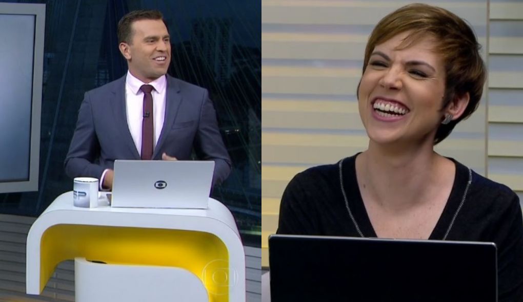 Rodrigo Bocardi e Gloria Vanique no Bom Dia SP