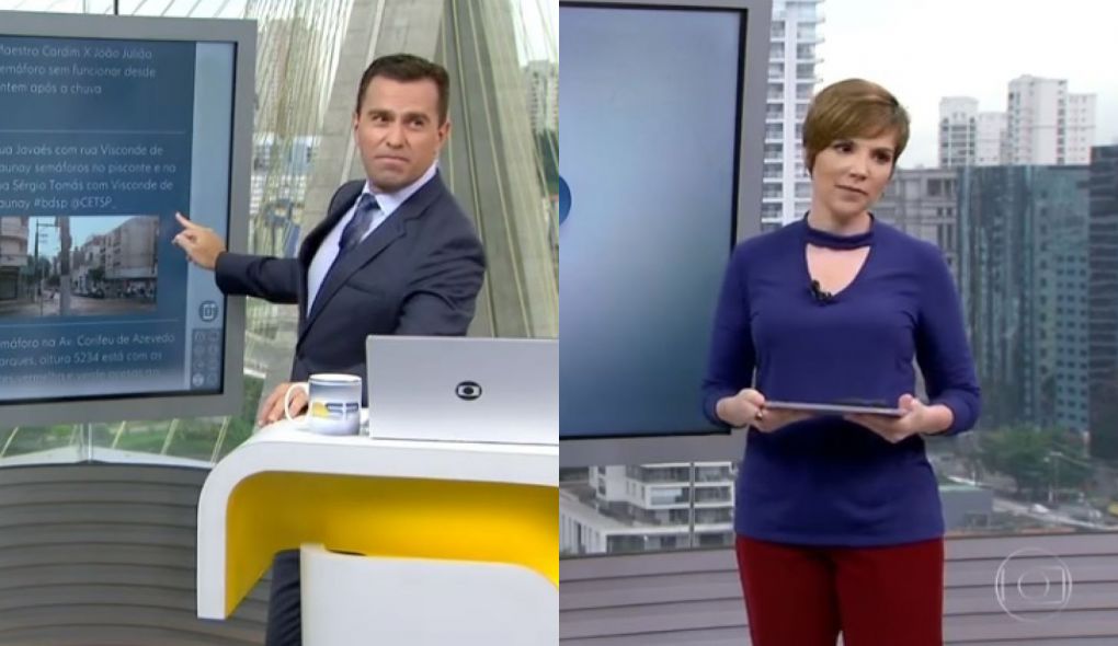 Rodrigo Bocardi e Gloria Vanique no Bom Dia SP