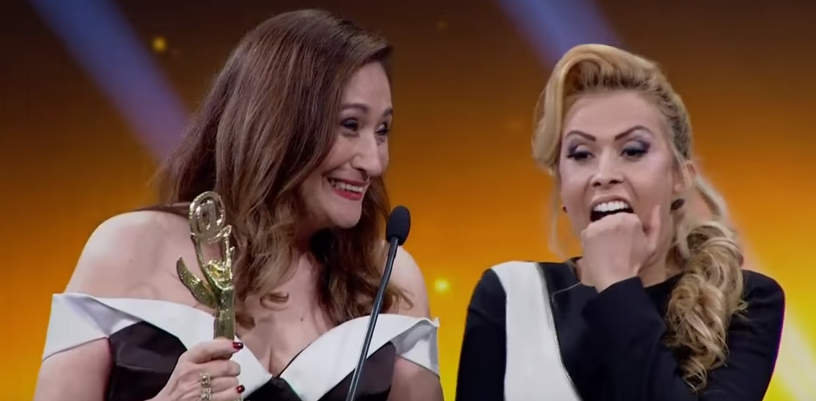 Sonia Abrao e Joelma no Trofeu Imprensa