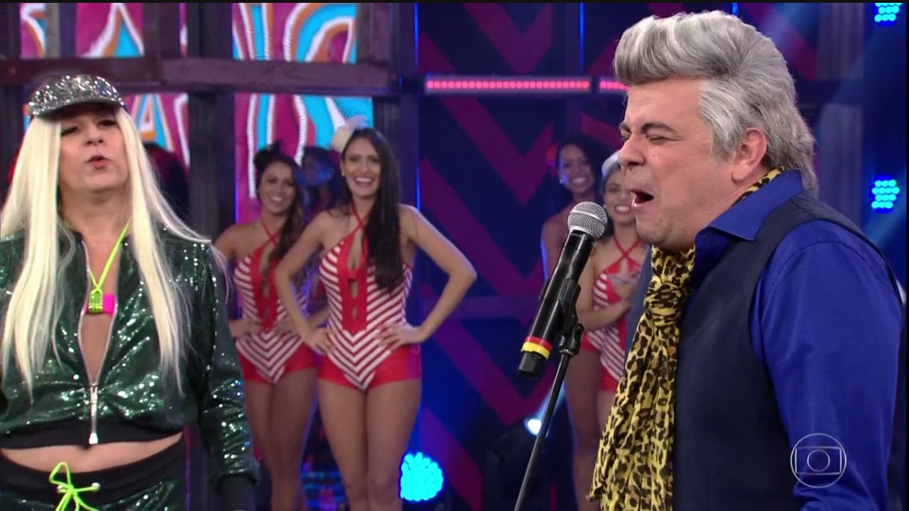 Tom Cavalcante e Márvio Lucio no Domingão do Faustão