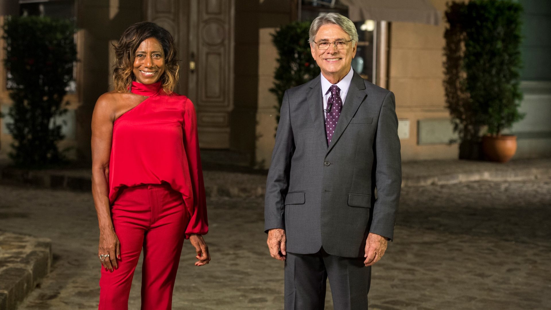 Sérgio Chapelin e Glória Maria no Globo Repórter
