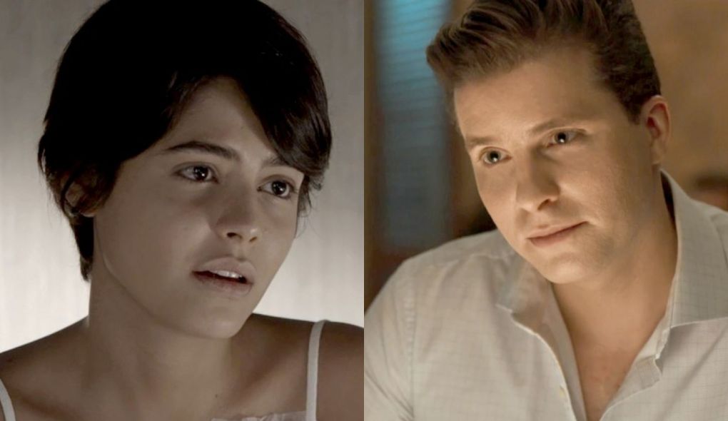 Adriana (Julia Dalavia) e Patrick (Thiago Fragoso) de O Outro Lado do Paraiso