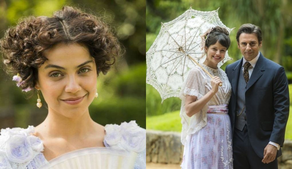 Amelia (Leticia Persiles), Jorge (Murilo Rosa) e Ema (Agatha Moreira) de Orgulho e Paixao