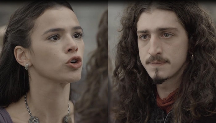 Catarina (Bruna Marquezine) e Rodolfo (Johnny Massaro) de Deus Salve o Rei