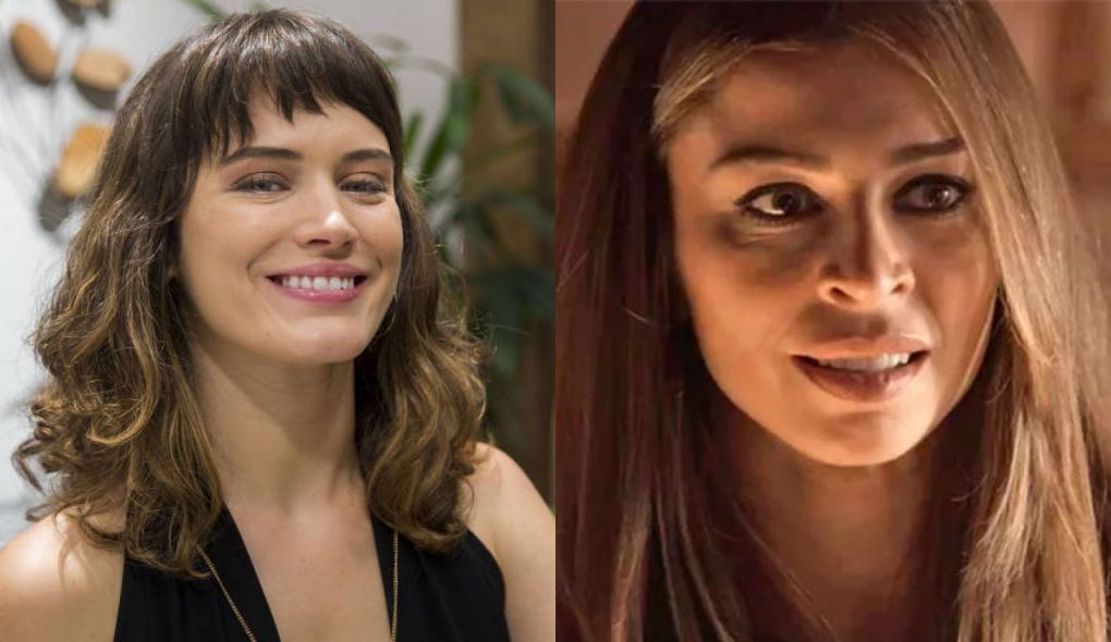Clara (Bianca Bin) e Livia (Grazi Massafera) de O Outro Lado do Paraiso