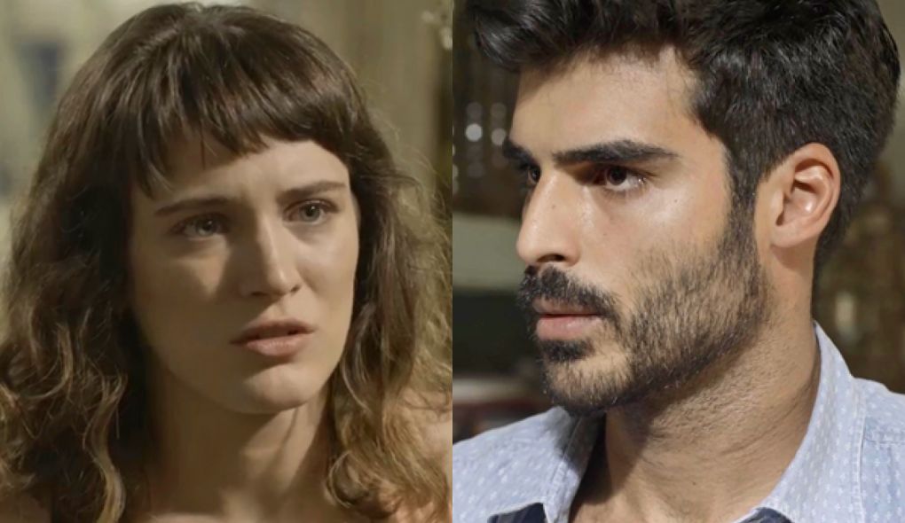 Clara (Bianca Bin) e Xodo (Anderson Tomazini) de O Outro Lado do Paraiso