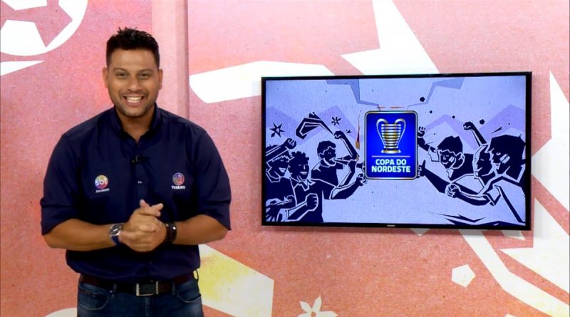 Darino Sena na apresentação da Copa do Nordeste na TV Aratu