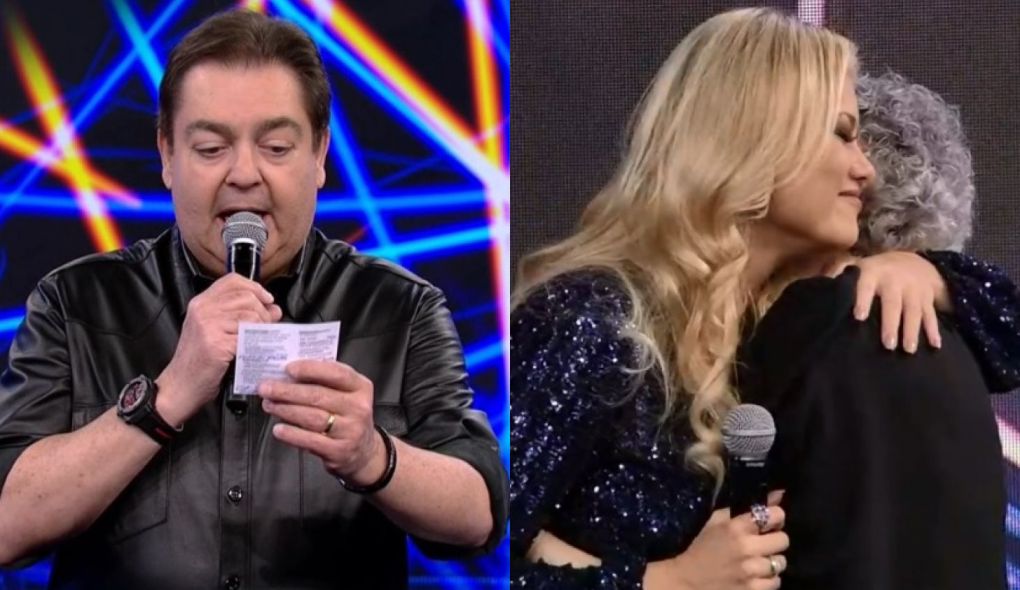 Faustão, Ellen Rocche e Ana Lucia Torre
