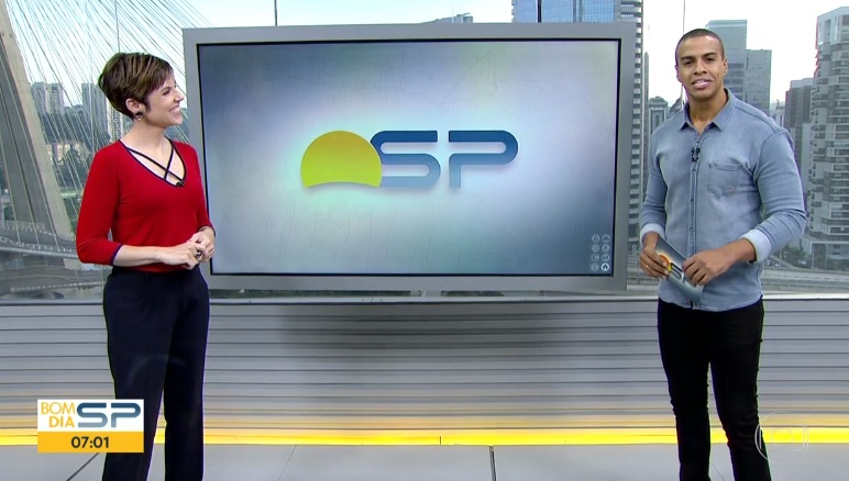 Gloria Vanique e Thiago Oliveira no Bom Dia SP
