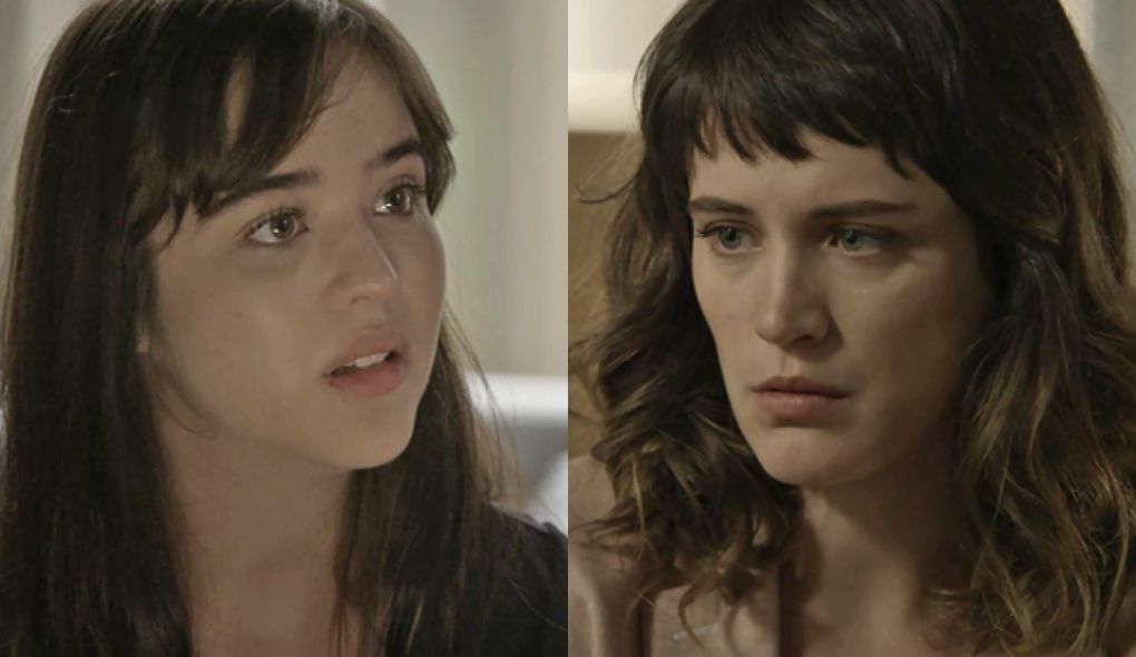 Laura (Bella Piero) e Clara (Bianca Bin) de O Outro Lado do Paraiso