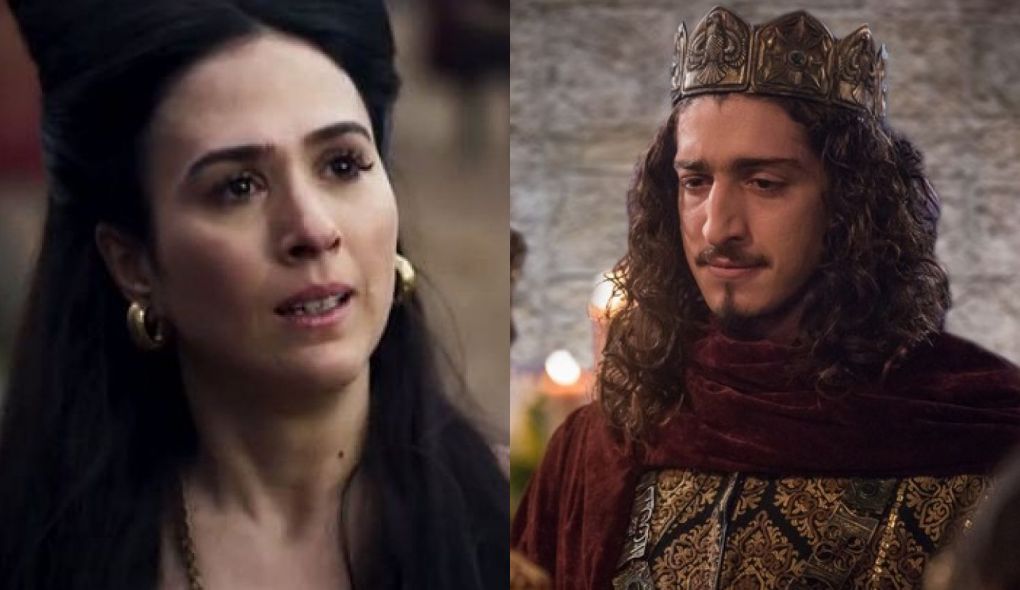 Lucrecia (Tata Werneck) e Rodolfo (Johnny Massaro) de Deus Salve o Rei