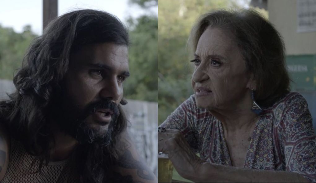 Mariano (Juliano Cazarre) e Caetana (Laura Cardoso) de O Outro Lado do Paraiso
