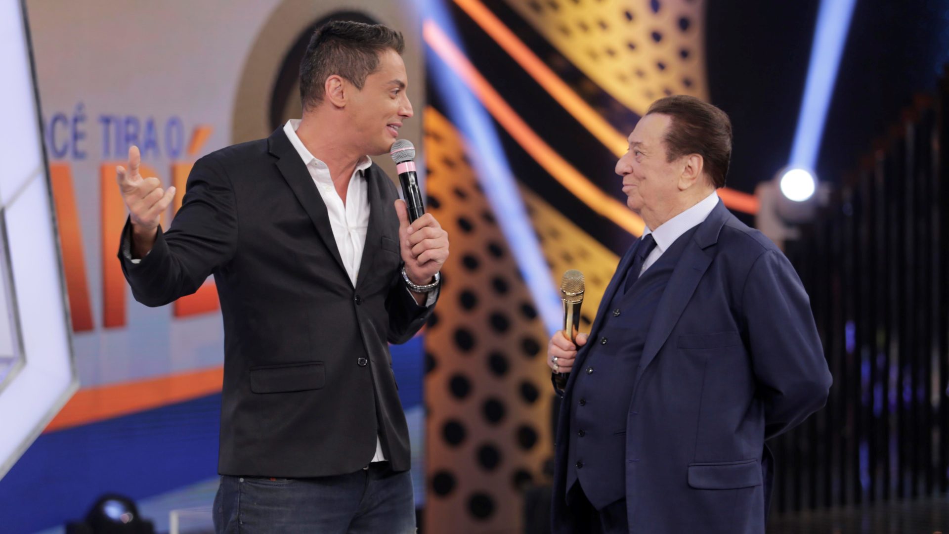 Leo Dias e Raul Gil no Programa Raul Gil