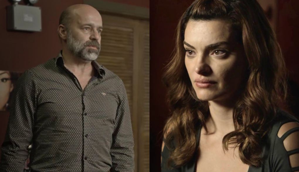 Miro (Gustavo Trestini) e Leandra (Mayana Neiva) de O Outro Lado do Paraiso
