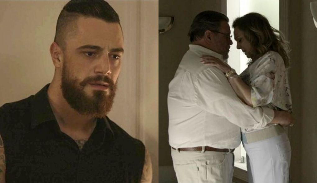Odair (Felipe Titto), Gustavo (Luis Melo) e Nadia (Eliane Giardini) de O Outro Lado do Paraiso