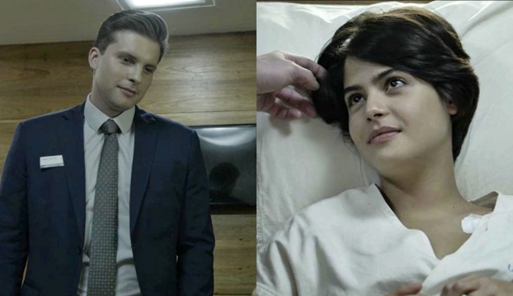 Patrick (Thiago Fragoso) e Adriana (Julia Dalavia) de O Outro Lado do Paraiso