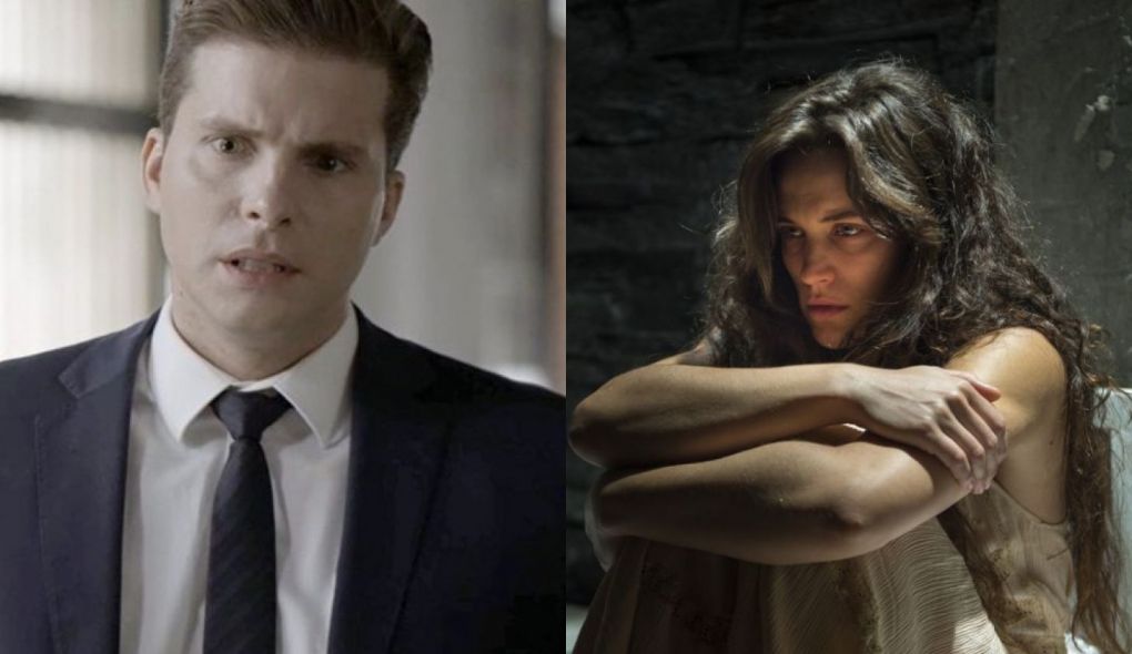Patrick (Thiago Fragoso) e Clara (Bianca Bin) de O Outro Lado do Paraíso