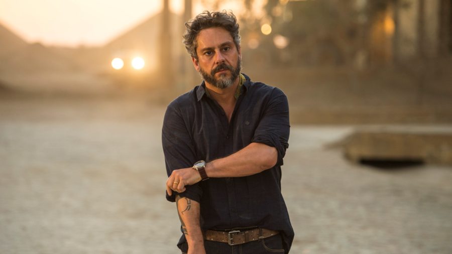 Alexandre Nero, intérprete de Pedro Gouveia, na gravação do teaser da supersérie