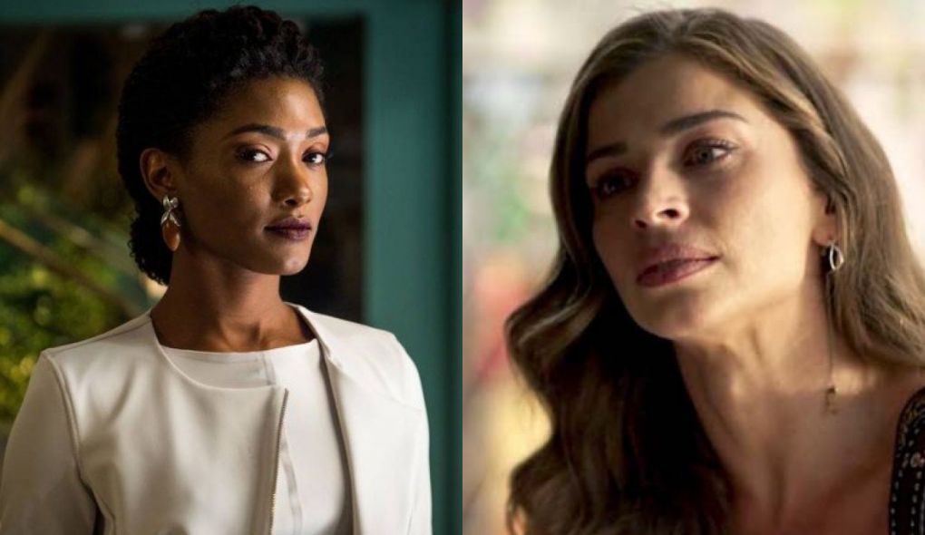 Raquel (Erika Januza) e Livia (Grazi Massafera) de O Outro Lado do Paraiso