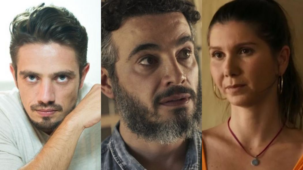 Renato (Rafael Cardoso), Juvenal (Anderson Di Rizzi) e Desiree (Priscila Assum) de O Outro Lado do Paraiso