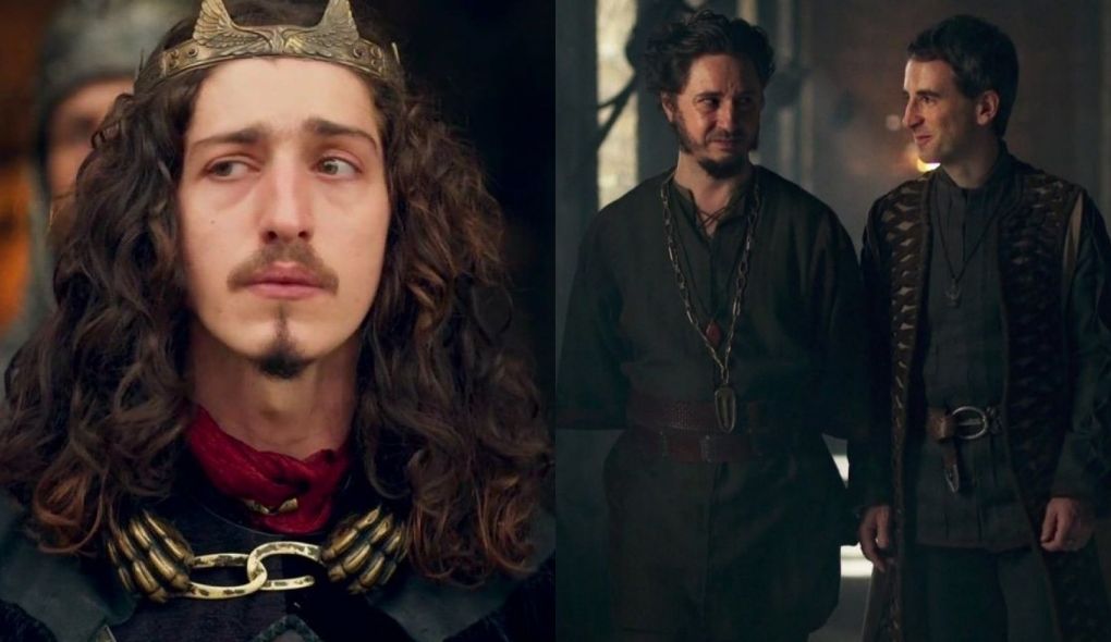 Rodolfo (Johnny Massaro), Orlando (Daniel Warren) e Petronio (Leandro Daniel) de Deus Salve o Rei