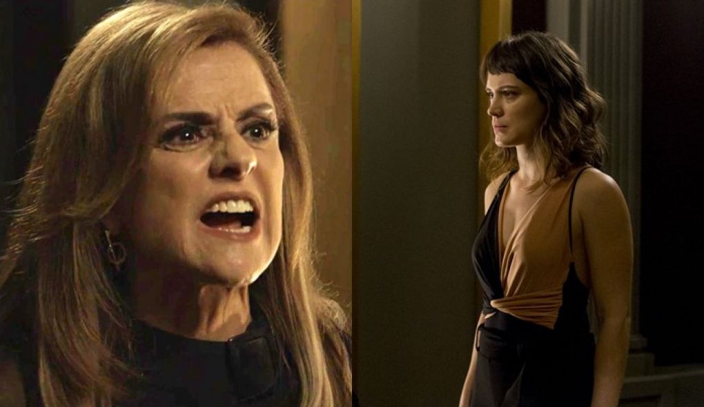 Sophia (Marieta Severo) e Clara (Bianca Bin) de O Outro Lado do Paraiso