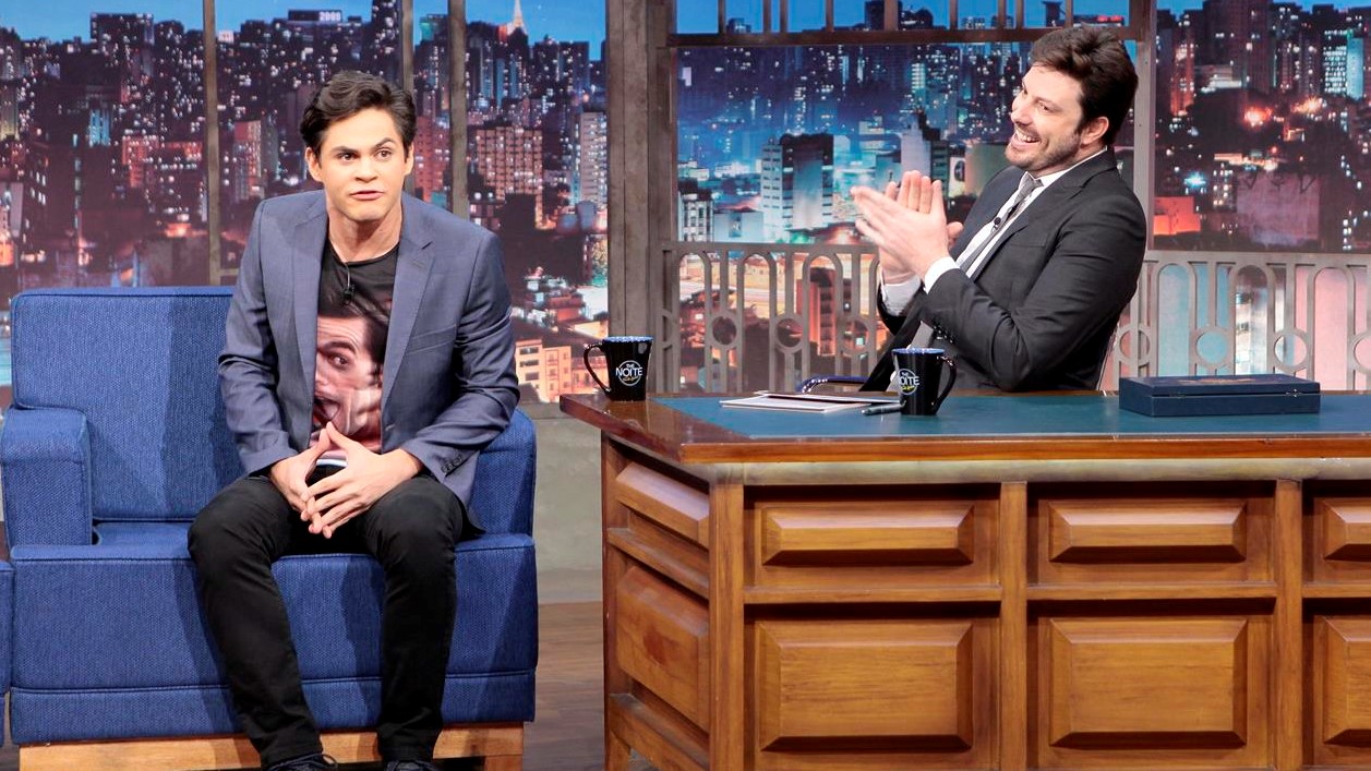 Lucas Veloso e Danilo Gentili no The Noite