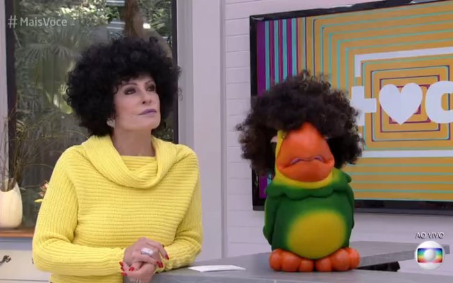 Ana Maria Braga e Louro Jose usaram perucas black power no Mais Voce