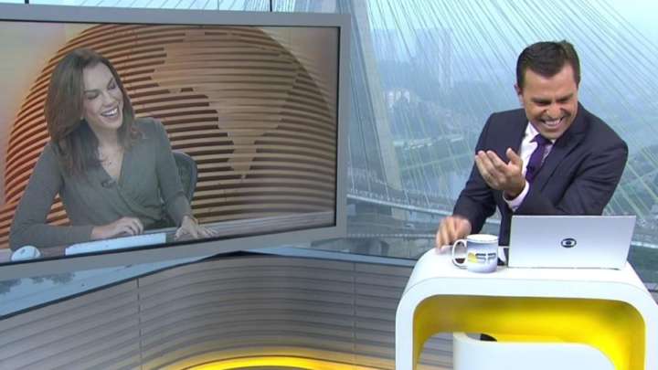 Ana Paula Araujo e Rodrigo Bocardi no Bom Dia Sao Paulo