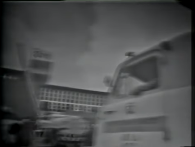 Incêndio na sede da emissora, em 1969